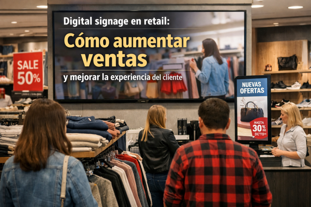 Digital signage en retail: cómo aumentar ventas y mejorar la experiencia del cliente
